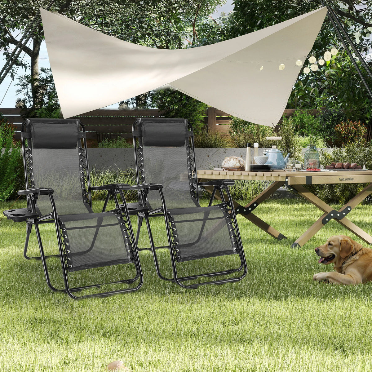 JHK Zero Gravity Recliner Chairs, Set of 2