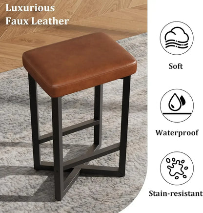 Garvee Backless Counter Stools, Set of 4