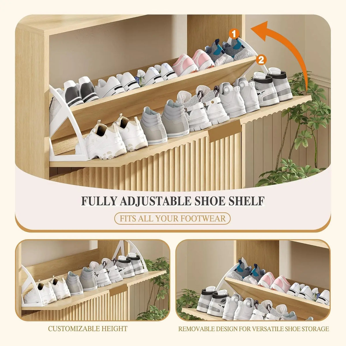 Modern Slim Shoe Storage Cabinet