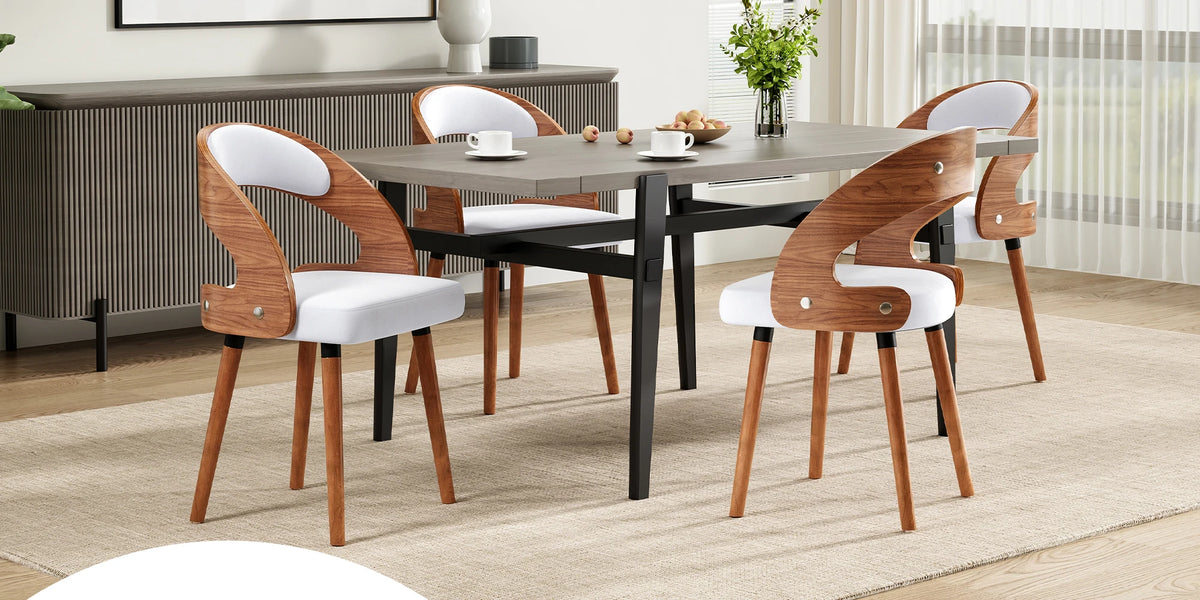 Farini Upholstered Wood Dining Chairs, Set of 2