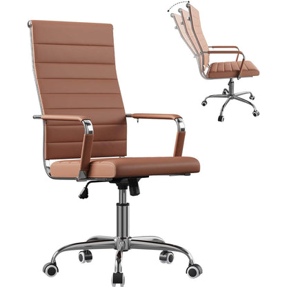 Executive PU Leather Office Chair, Mid Back