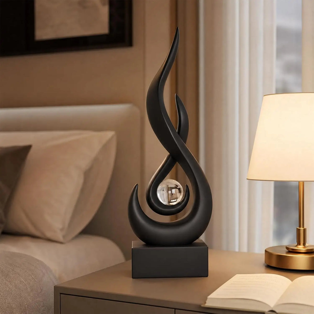 Golden Flame Home Decor Figurines