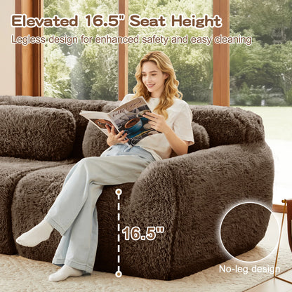U-Shaped Modular Sofa (Chocolate)