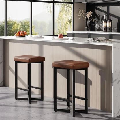 Garvee Backless Counter Height Bar Stools, Set of 2