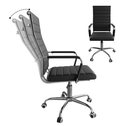 Executive PU Leather Office Chair, Mid Back