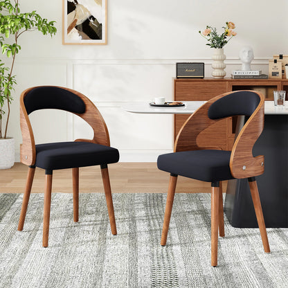 Farini Upholstered Wood Dining Chairs, Set of 2