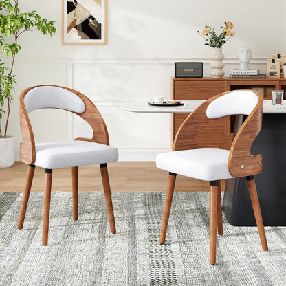 Farini Upholstered Wood Dining Chairs, Set of 2