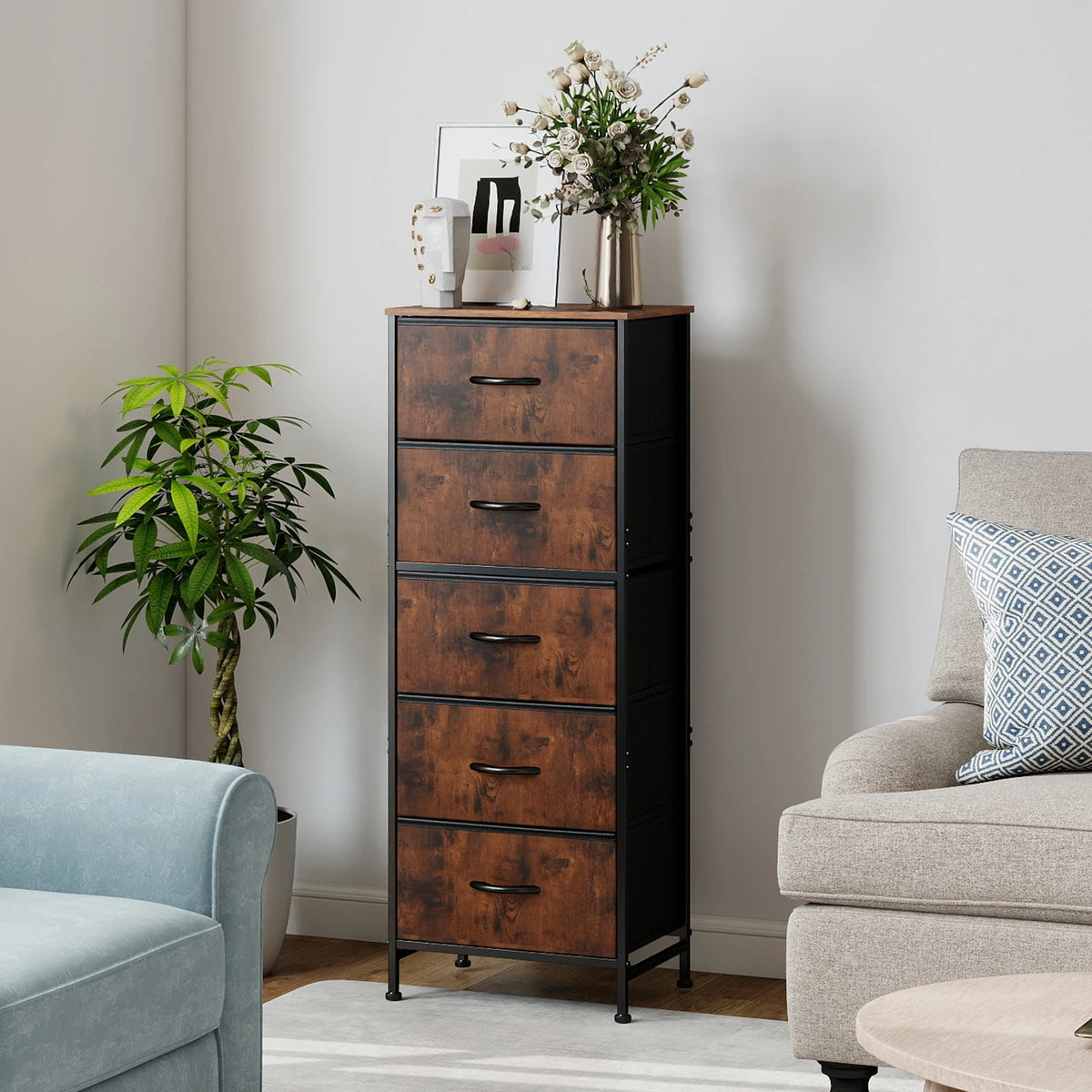 JHK 48" 5-Drawer Dresser