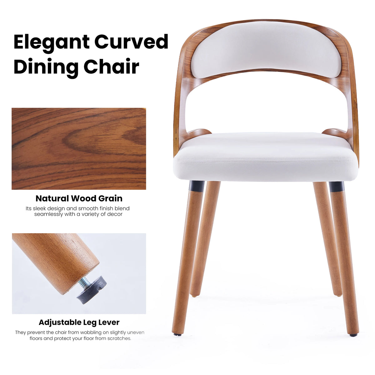 Farini Upholstered Wood Dining Chairs, Set of 2