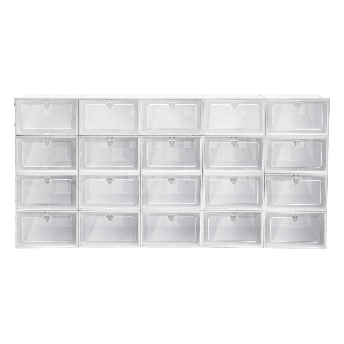 20-Pack Stackable Shoe Boxes