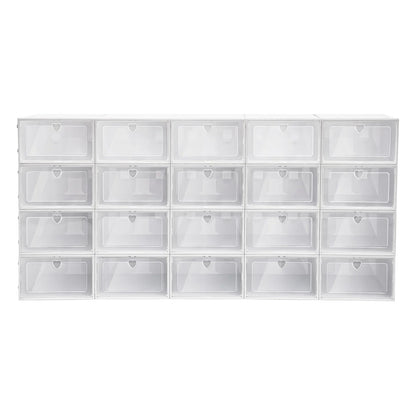 20-Pack Stackable Shoe Boxes