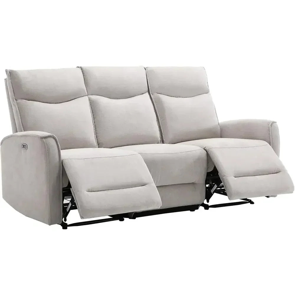 80in Grey Electric Reclining Sofa