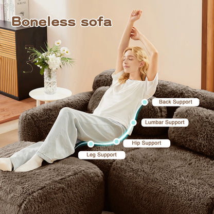 U-Shaped Modular Sofa (Chocolate)