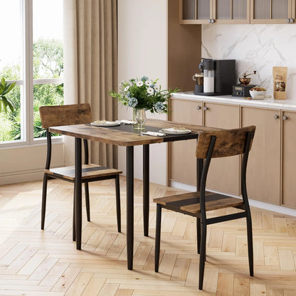 3-Piece Dining Table Set for 2, Two-Tone