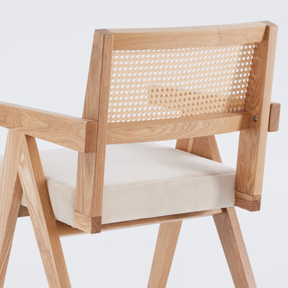 Mid-Century Rattan Dining Chairs, Set of 2