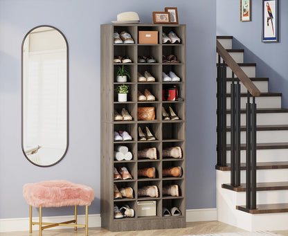 Tribesigns 8-Tier Wood Shoe Cabinet