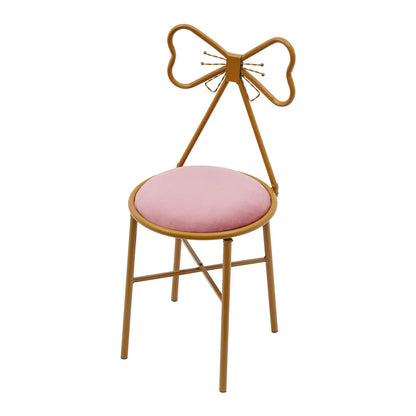 Pink Butterfly Accent Chair with Flannel Cushion