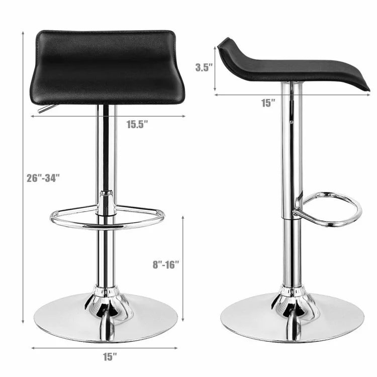Adjustable Backless Bar Stools, Set of 2
