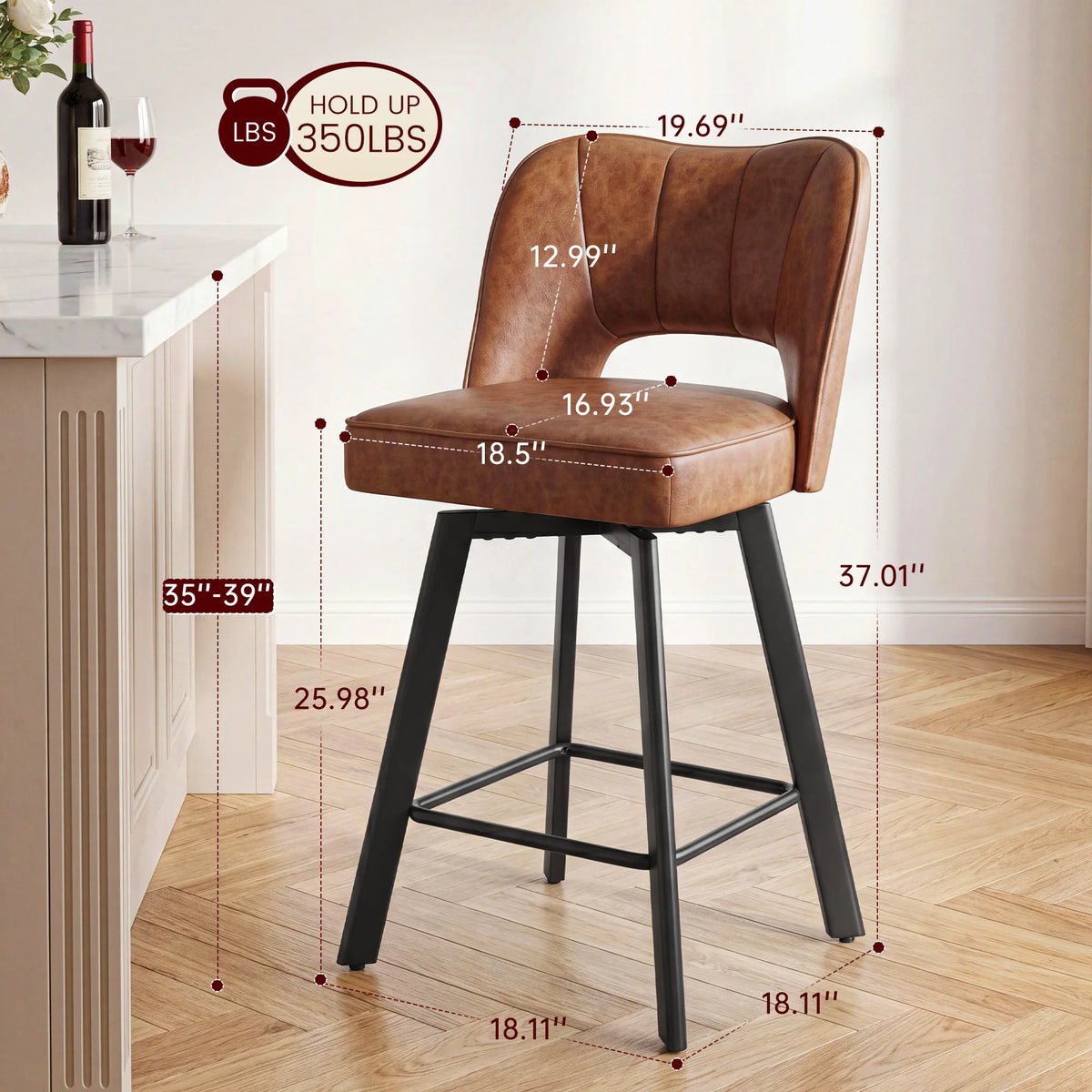 Counter Height Bar Stools, Set of 4