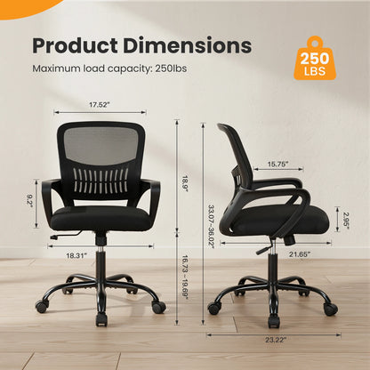 MCQ Ergonomic Office Chair, Mid Back