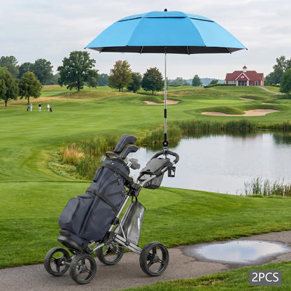2-Pack Adjustable Beach Chair Umbrellas
