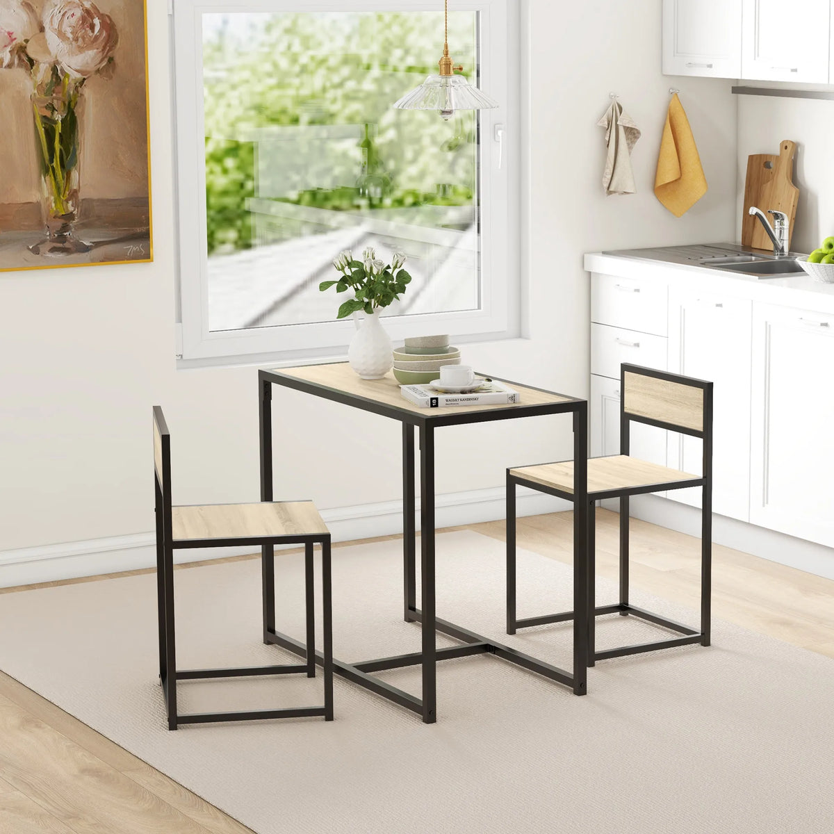 Homcom Compact Dining Table Set for 2