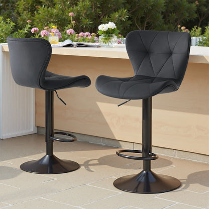 MCQ High-Back Faux Leather Office Chairs, Set of 2