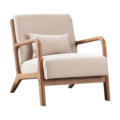 Mid-Century Accent Chair with Wood Frame