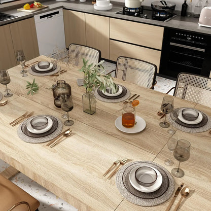 86.6" Modern Wood Dining Table