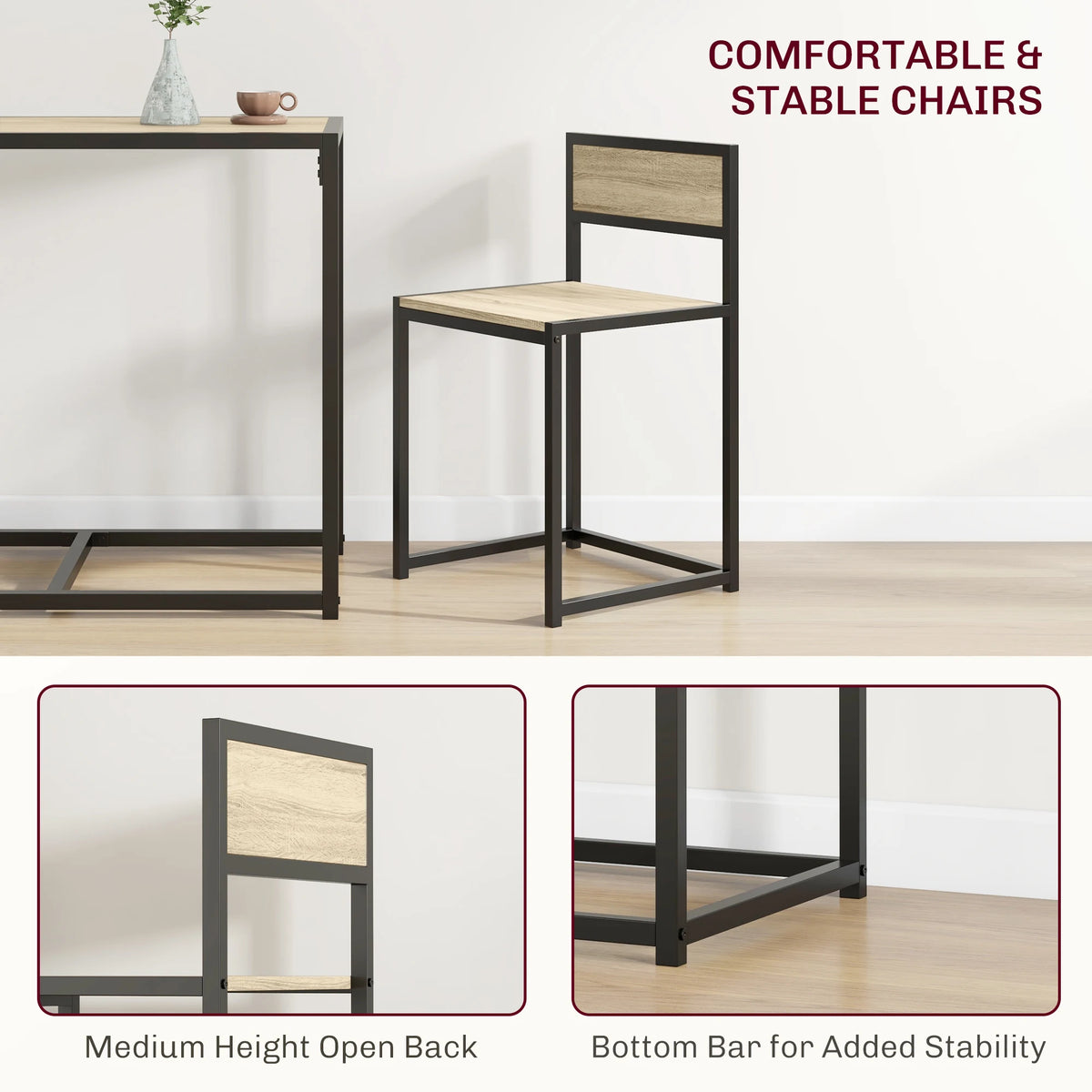 Homcom Compact Dining Table Set for 2