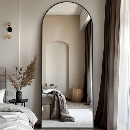 Full Length Floor Mirror with Stand, 58"x18"