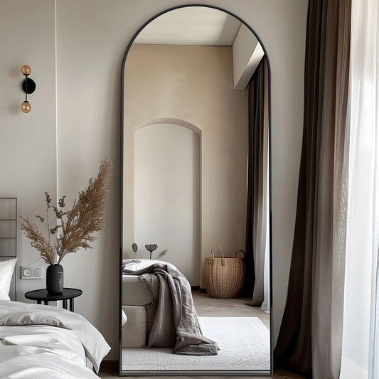 Full Length Floor Mirror with Stand, 58"x18"