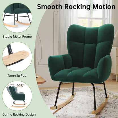 TUAREX High-Back Nursery Glider Rocker