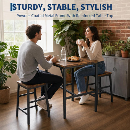3-Piece Pub Height Table Set with Stools