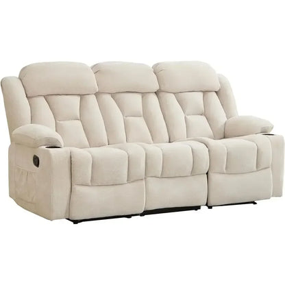 Chenille Reclining 3-Seat Sofa