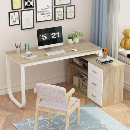 55" L-Shaped Corner Computer Desk