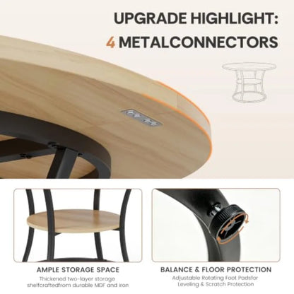 47" Round Dining Table Set for 4