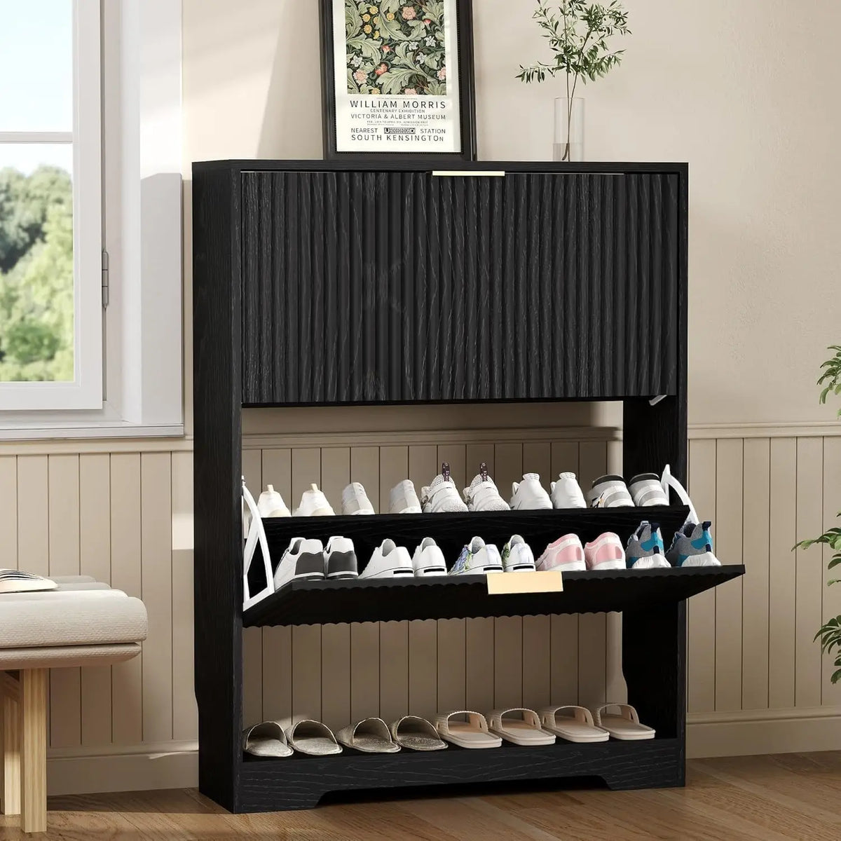 Modern Slim Shoe Storage Cabinet