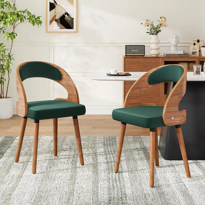 Farini Upholstered Wood Dining Chairs, Set of 2