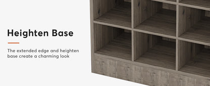 Tribesigns 8-Tier Wood Shoe Cabinet