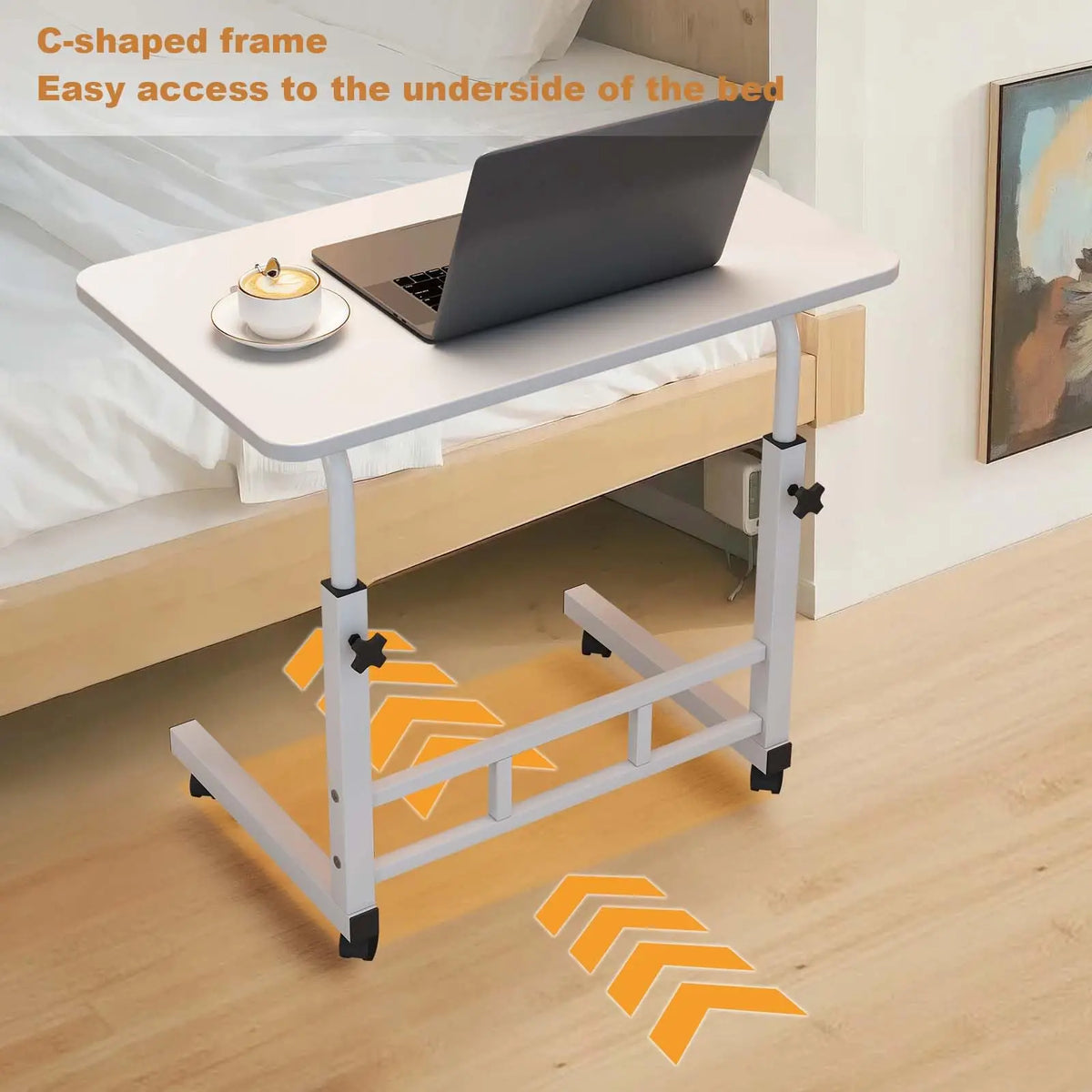 Mobile C-Shaped Standing Desk