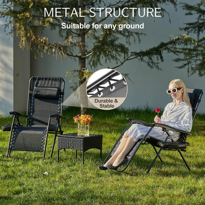 JHK Zero Gravity Recliner Chairs, Set of 2
