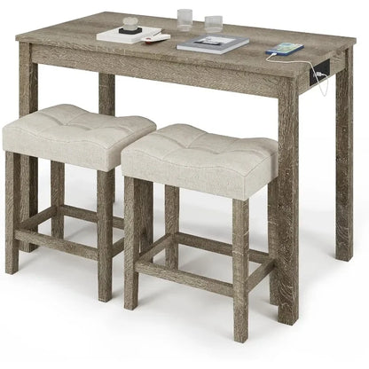 Counter Height Bar Table Set with Stools
