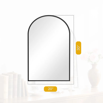 Arched Metal Framed Wall Mirror