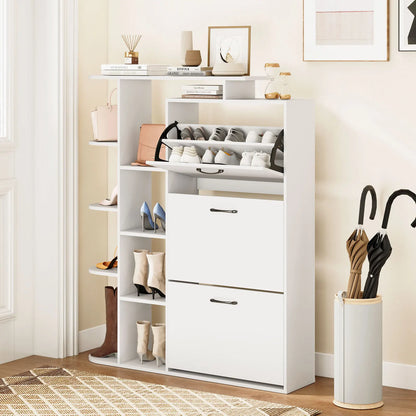 Shoe Cabinet with Open Shelves