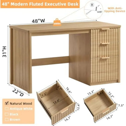 Office Desk 48" with 3 Drawers