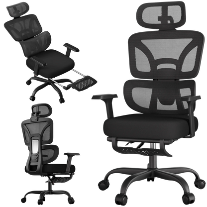 FRODROVIA Mesh Office Chair with Footrest