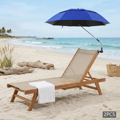 2-Pack Adjustable Beach Chair Umbrellas