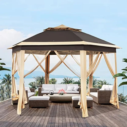 13x13 Pop Up Gazebo, Double-Tier
