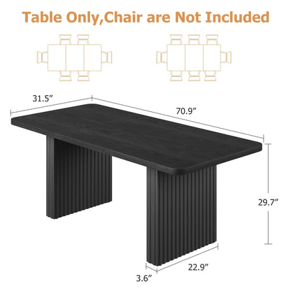 Farmhouse Dining Table for 6-8, 71"
